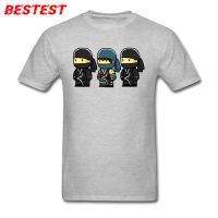 Man Tshirt Kawaii Chibi Ninja T-shirt Mens Grey T Shirts Europe Tops &amp; Tees Cotton Short Sleeve Casual Sweatshirts Labor Day