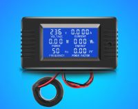 AC 80V ~ 260V 100A เครื่องวัดแรงดันไฟฟ้าแบบดิจิตอลวัตต์ Kwh Power Energy Voltmeter Ammeter