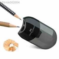 ❧ 1PC Faber Castell Mini Sleeve Pencil Sharpener double hole with Container Blacklead multifunctional school supplies
