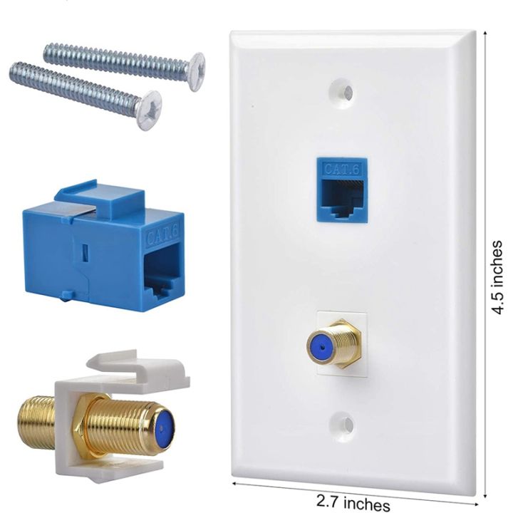 ethernet-coax-wall-plate-outlet-with-1-cat6-keystone-port-and-1-gold-plated-coax-f-type-port-rj45-wall-plates