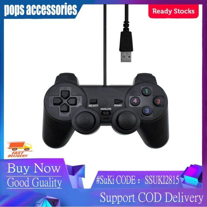 Dualshock 2 Controllers Computer Usb Dual Shock 2 USB PC Vibration Gaming Controller Gamepad For PC Phone☂ ...
