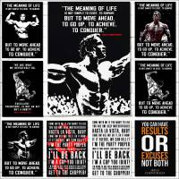 Arnold Schwarzenegger ผ้าใบเพาะกายโปสเตอร์-สร้างแรงบันดาลใจฟิตเนส Wall Art สำหรับ Gym &amp; ห้องนอน-สร้างแรงบันดาลใจ Home Decor