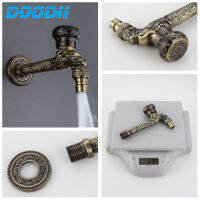 Doodii Carved Wall Mount Faucet Decorative Outdoor Garden Faucet Washing Machine Mop Taps Garden Watering Fitting Faucet Adapter