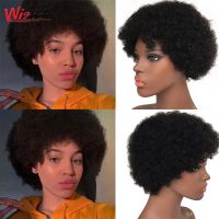 Afro Kinky Curly Wig Short Human Hair Wigs For Women Brazilian Remy Hair Curly Wig With Bangs Wigbow Cheap Kinky Curly Wig Hand Tool Parts Accessories