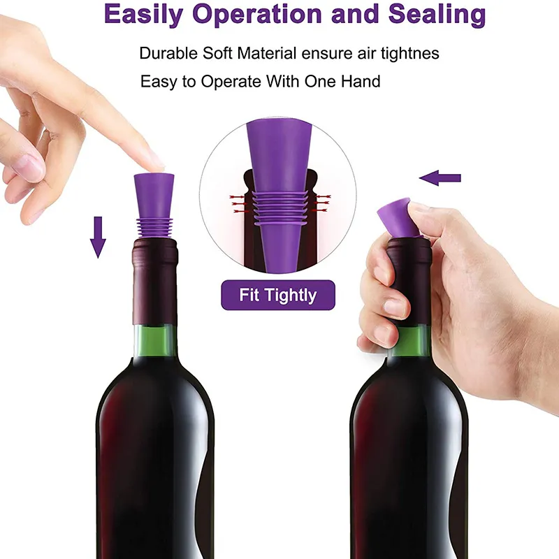 ブランド雑貨総合 Silicone Vacuum Wine Bottle Stopper Stop Sealer Beer Drinks Corks Plug Jlf Www Kpakum Com