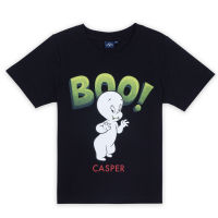 Universal Studios Boy Casper The Friendly Ghost Boo! T-Shirt Halloween - เสื้อเด็กผู้ชายยูนิเวอร์แซล สตูดิโอ แคสเปอร์ ฮาโลวีน สินค้าลิขสิทธ์แท้100% characters studio