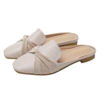 ✨readystock✨ lat Heel Lazy Slip-Ons Bow-knot Slippers Ootd Loafers Flat Heel Shoes