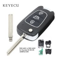 Keyecu ชิป Id46กุญแจรีโมท433Mhz สำหรับ Hyundai I20 I30 I40 I35 Ix35 P/N: Rke-4a02