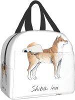 【YOYO Household Products】 Shiba Inu Dog Lunch Bag For Women Men Lunch Box Reusable Lunch Tote Lunch Bag With Front Buckle Pocket Wide Opening Design