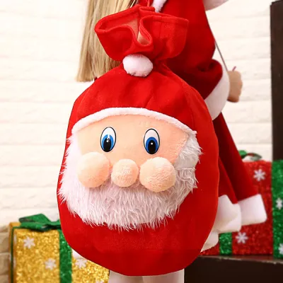 Bunch Mouth Bag Large Gift Bag Candy Bag Christmas Drawstring Bag Christmas Gift Bag Santa Claus Gift Bag