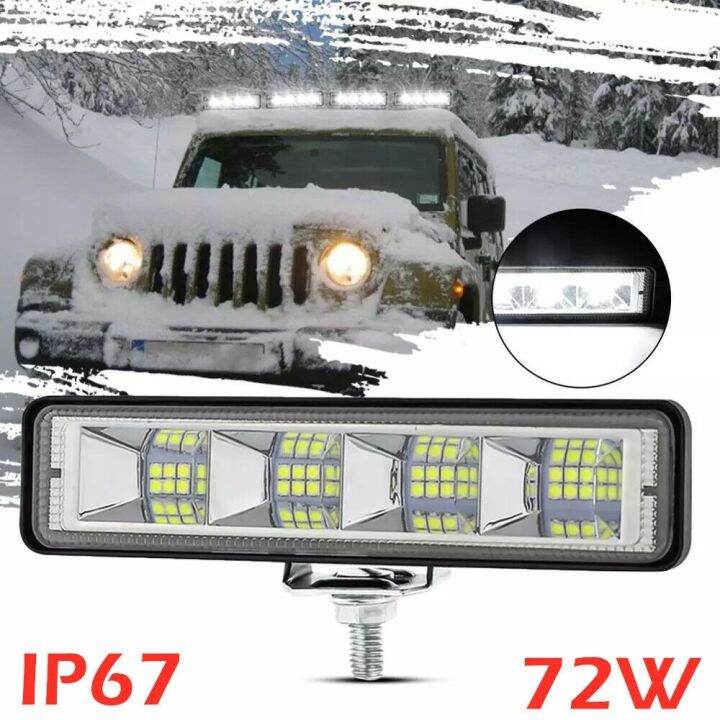 【bluespot】 Blaze The Trails With This 72W Led Work Light Bar Spot Flood