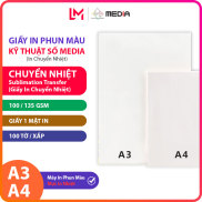 Giấy In Chuyển Nhiệt MEDIA Inkjet, Khổ A3 A4 Giấy 1 Mặt In