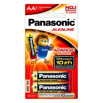 PANASONIC ถ่านอัลคาไลน์ LR6T/2B AA (แพ็ค 2 ก้อน)