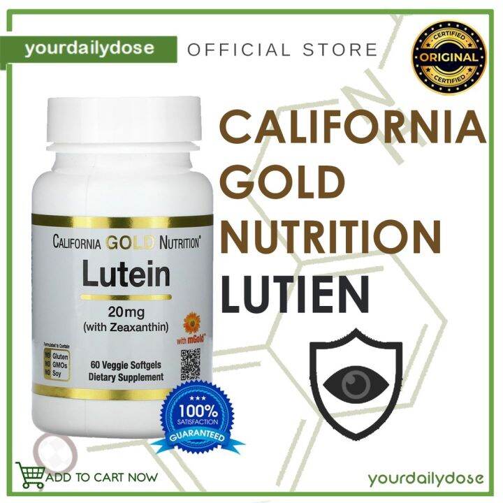California Gold Nutrition Lutein with Zeaxanthin 20 mg 60 l 120 Veggie ...