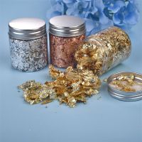 ELEGANT 1 Bottle Gold Leaf Flakes Gold Silver Confetti Filling For DIY Epoxy Resin Craft Nail Art Materials Foil Paper Jewelry Making