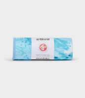 Manduka ผ้าปูทับเสื่อโยคะผืนเล็ก eQua® Hand Yoga Towel - Splatter Splash Blue (16")