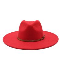 Nuovo 9.5ซม. Berretto Fedora Classico In Lana Invernale A Tesa Larga A Tesa Larga Bittannico Uomo Donama Panama Cappello A Indro Sombreros Cappello Da Chiesa Jazz