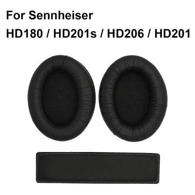 แผ่นรองหู1คู่สำหรับ Sennheiser HD180 HD201s HD201 HD206 HD280 HMD280มืออาชีพที่คาดศีรษะที่ครอบหูหูฟังสำรองที่ครอบหูชุดหูฟังฟองน้ำอุปกรณ์ซ่อม