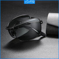 PTQ Shades สำหรับผู้ชายพับ Photochromic Sun แว่นตาผู้ชาย Outdoor Polarized Driving Sunshade แว่นตากันแดดขับรถกรอบแว่นตาสแควร์