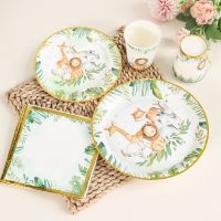 【CC】 Jungle Tableware Theme Birthday Kids Supplies Baby shower