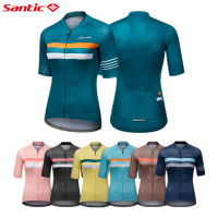 Santic เสื้อปั่นจักรยาน สำหรับผู้หญิงฤดูร้อนระบายอากาศลื่นจักรยานจักรยานเสื้อแขนสั้นเสื้อ