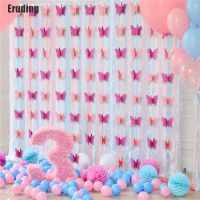 ℗ Eruding 3M 30Pcs Butterfly Paper Garlands Banner Hanging For Wedding Birthday Party