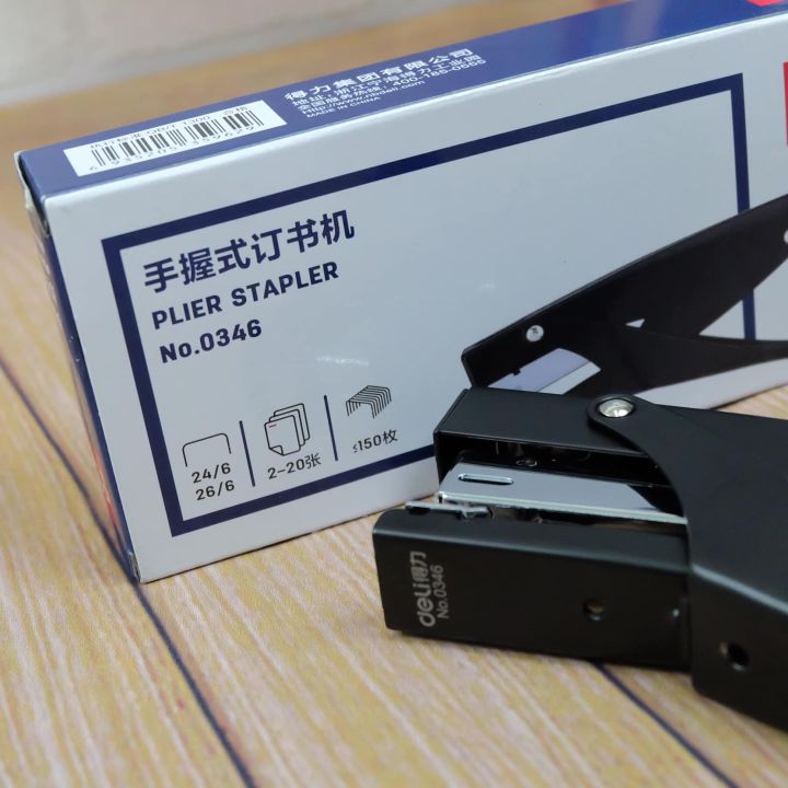 gion-เครื่องเย็บกระดาษประหยัดแรง-plier-stapler-deli-no-0346-เครื่องเย็บกระดาษ-ที่เย็บกระดาษ-เครื่องใช้สำนักงาน-อุปกรณ์สำนักงาน-อุปกรณ์ออฟฟิศ