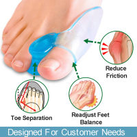 【B-Fdikou】2Pcs Soft Silicone Big Toe Separator Bone Corrector Straightener Gel Protector Toe Foot Fingers Protector Bunion Adjuster Feet Massager Reli