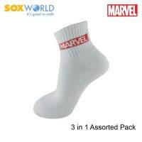 Marvel Uni Sport Socks by SoxWorld 78-053S Assorted Color (3 Pcs) 78-053S