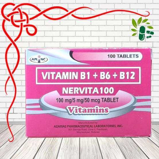 NERVITA 100 (Vitamin B- Complex) 100 Tablets | Lazada PH