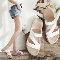 Muji MUJI slippers womens summer seaside beach shoes non-slip going out shoes net red sandals and slippers all-match MUJI slippers