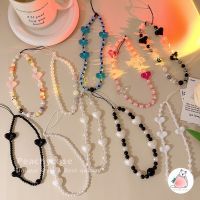 Indah Warna-Warni Bentuk Hati Manik-Manik Ponsel Lanyard Pergelangan Tangan Tali Buatan Tangan Polymer Clay Keramik Gelang Gantungan Kunci Pesona Rantai String Gantung Cord Untuk Wanita Gadis 5201945♨๑