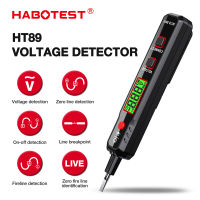 HABOTEST HT89 ปากกาตรวจจับแรงดันไฟฟ้า NCV 12 ~ 300V ปากกา Type เครื่องวัดโวลต์ AC เครื่องทดสอบแรงดันไฟฟ้าสำหรับ Live/Null พร้อมไฟฉายจอแสดงผล LCD