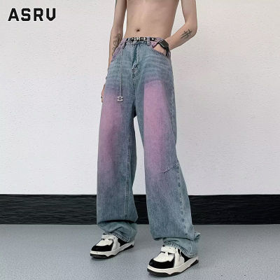 ASRV กางเกงยีนส์ชาย กางเกงขายาว ชาย กางเกงยีนส์ผู้ชาย jeans for men กางเกงยีนส์ชุดลำลองย้อนยุคแฟชั่นของผู้ชายไล่ระดับสีไฮเอนด์