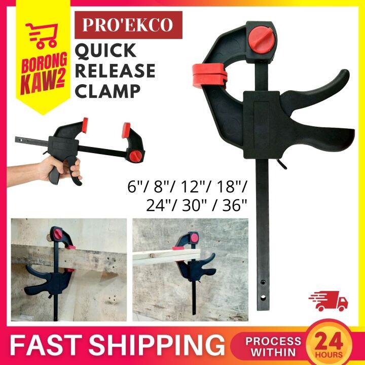 PROEKCO Quick Release F Clamp 6 / 8 / 12 / 18 / 24 / 30 / 36 Inch Quick