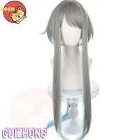 Cocos Game Genshin Impact Guizhong Cosplay Wig Game Cos Haagentus Wig Guizhong Cosplay Aqua Gradient Long Hair