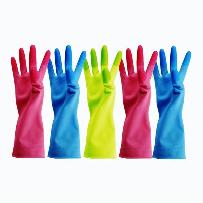 Thin PVC Durable Waterproof Household Gloves Oil Resistant Gloves Water Dust Stop Cleaning Rubber Glove Safety Gloves
