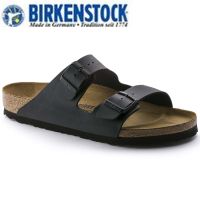 รองเท้าแตะแฟชั่น 2023 Original  New Birkenstockรองเท้าแตะ Men Sandals Arizona Oiled Leather Black