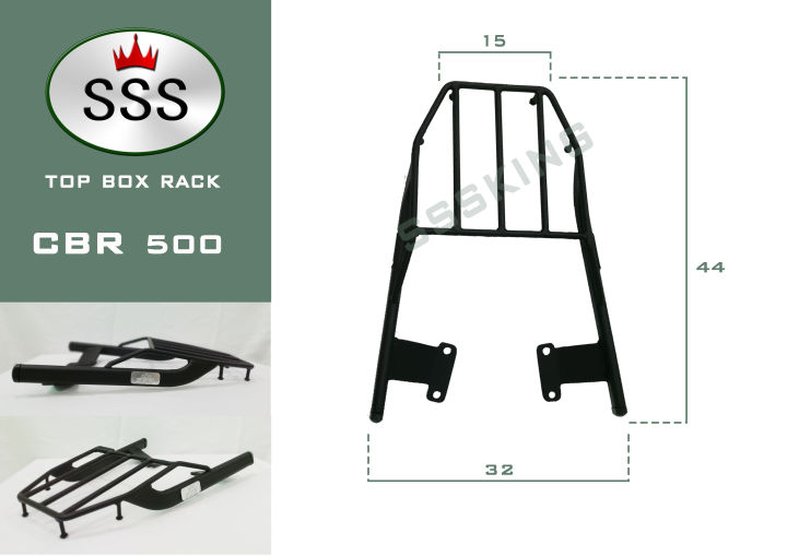 แร็คท้ายsss-สามเอส-รุ่น-honda-cbr500-2009-2015-ฮอนด้า