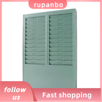 RUPANBO039392692 พร้อมกระเป๋า24ใบ ชั้นวางบัตรเวลา พับเก็บได้ สีเทาและสีเทา ชั้นวางบัตร เครื่องบันทึกบันทึกข้อมูล ที่ใส่บัตรเวลา ออฟฟิศสำหรับทำงาน