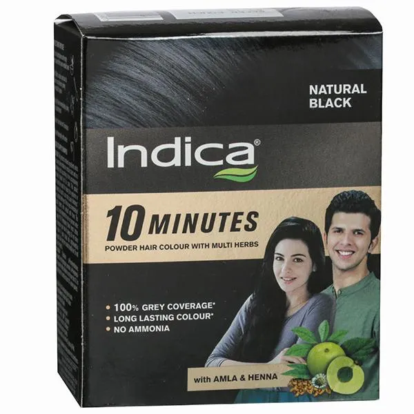 INDICA Herbal Hair Colour - 10 Minutes With Amla & Henna NATURAL BLACK 40g | Lazada INDICA Herbal Hair Colour - 10 Minutes With Amla & Henna NATURAL BLACK 40g | Lazada