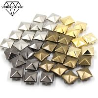 【CW】 6/7/8/9/10/12MM Metal Spikes 100Pcs Studs Rivets Punk Leather Four Claw Shoes