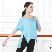 ﹍ Special Price Dance Practice Clothes Female Adult Modal Loose Yoga Top Female Modern Dance Square Dance Clothing Wholesale