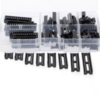 66 Pcsset DIP IC Sockets Adaptor Solder Type Socket Kit 6 8 14 16 18 20 24 28 Pins