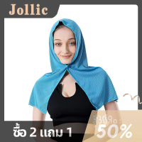 Jollic ผ้าขนหนูมีฮู้ดเย็นรูปตัวยูผ้าซับเหงื่อผ้าเช็ดเหงื่อผ้ากีฬาแห้งเร็วอุปกรณ์กีฬาผ้าโพกหัวอุปกรณ์กีฬา