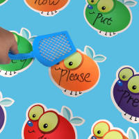 Fly Swatter Game Blank Erasable Card Learning English Words Game Early Education Teaching Aids Toys fpr children Flash Cards