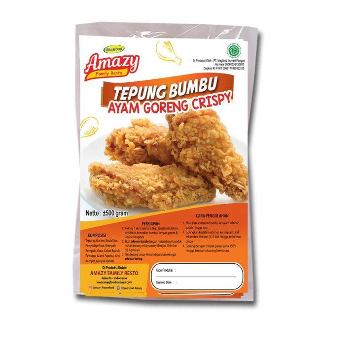 Amazy Tepung Ayam Crispy 500 Gram Lazada Indonesia