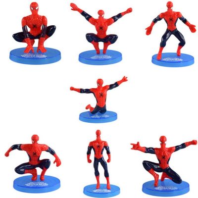 7PCSSet 3D Marvel Superhero Kids Action Figure Toys Gifts Birthday Cake Topper