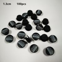 ❒●▩ 50pcs 100pcs Plastic Buckles 1.2/1.3cm Black Buttons Tapered Buckle Shoe Charms Buckles DIY Accessories