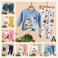 【TS】Pajama For Kids Cotton Bear Boy Girl Long Sleeve Baju Tidur Kids Wear 2PcsSet